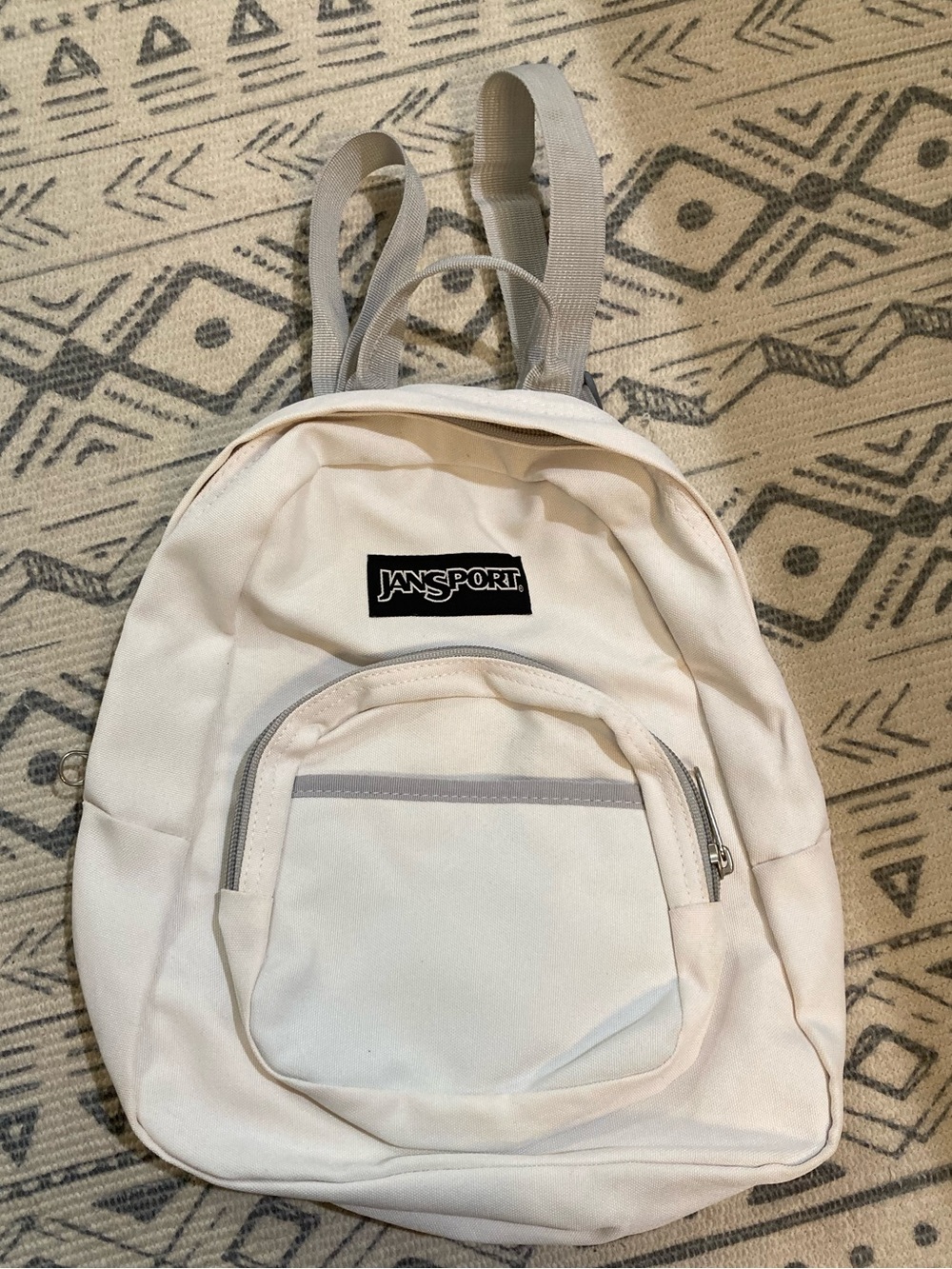 NWOT White and Gray Mini Jansport backpack